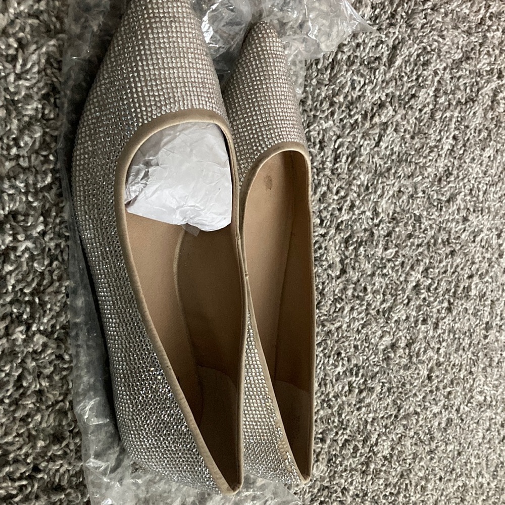 Mix No.  6 sparkly silver flats
